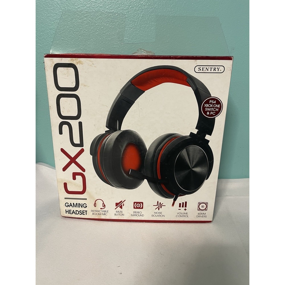 SENTRY GX200-RED Deluxe Gaming Headset Red Accent